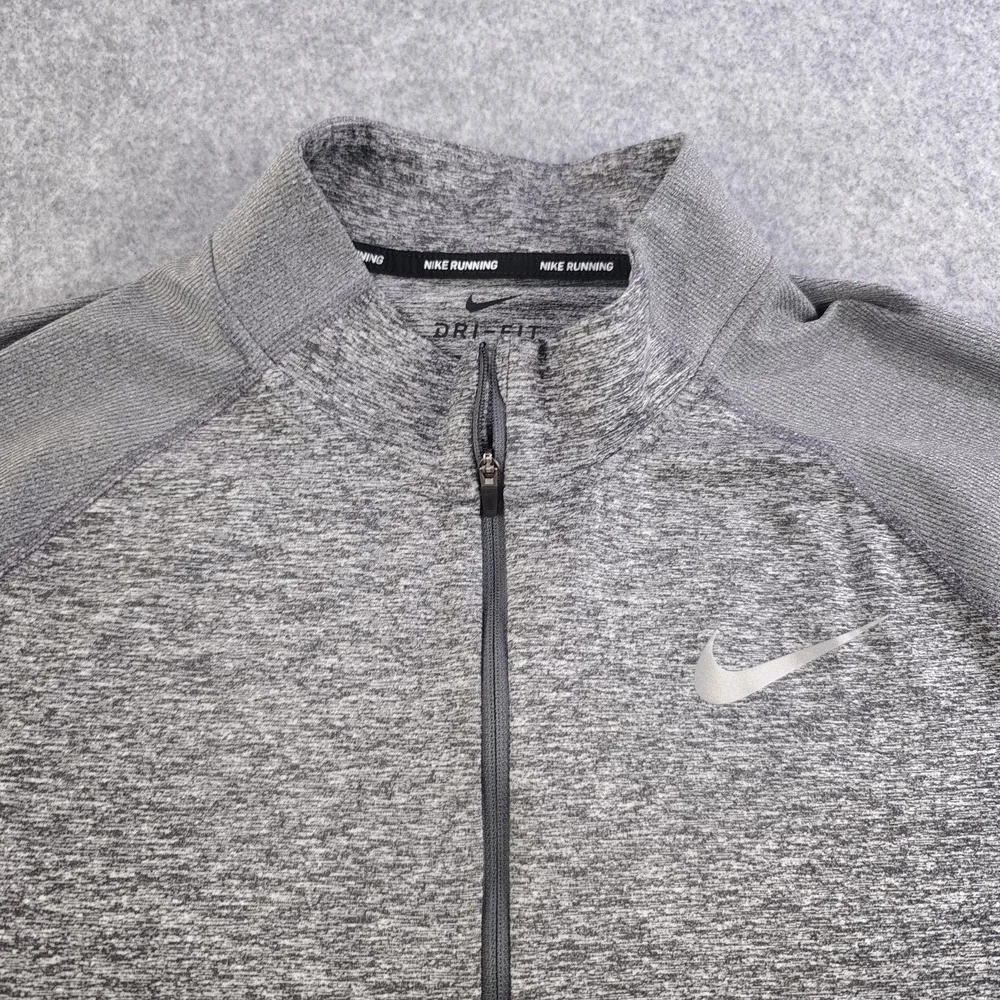 Nike Element 1/2 Zip Running Top Mens XL Dri Fit Gray Heather Pullover Stretch